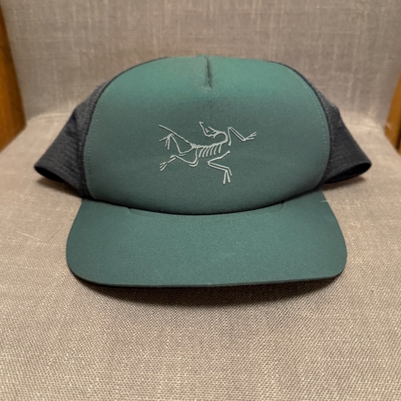 Arc'teryx Bird Word Trucker Curved Hat, Black Sapphire - Picture 1 of 4